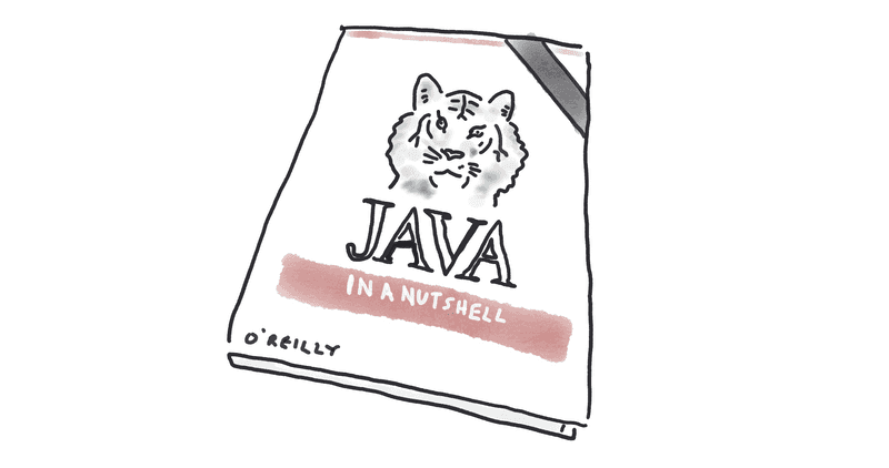 Hand-drawn O'Reilly Java in a Nutshell