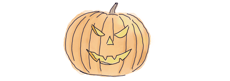 A carved pumpkin
