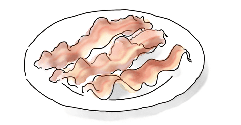 Hand-drawn bacon