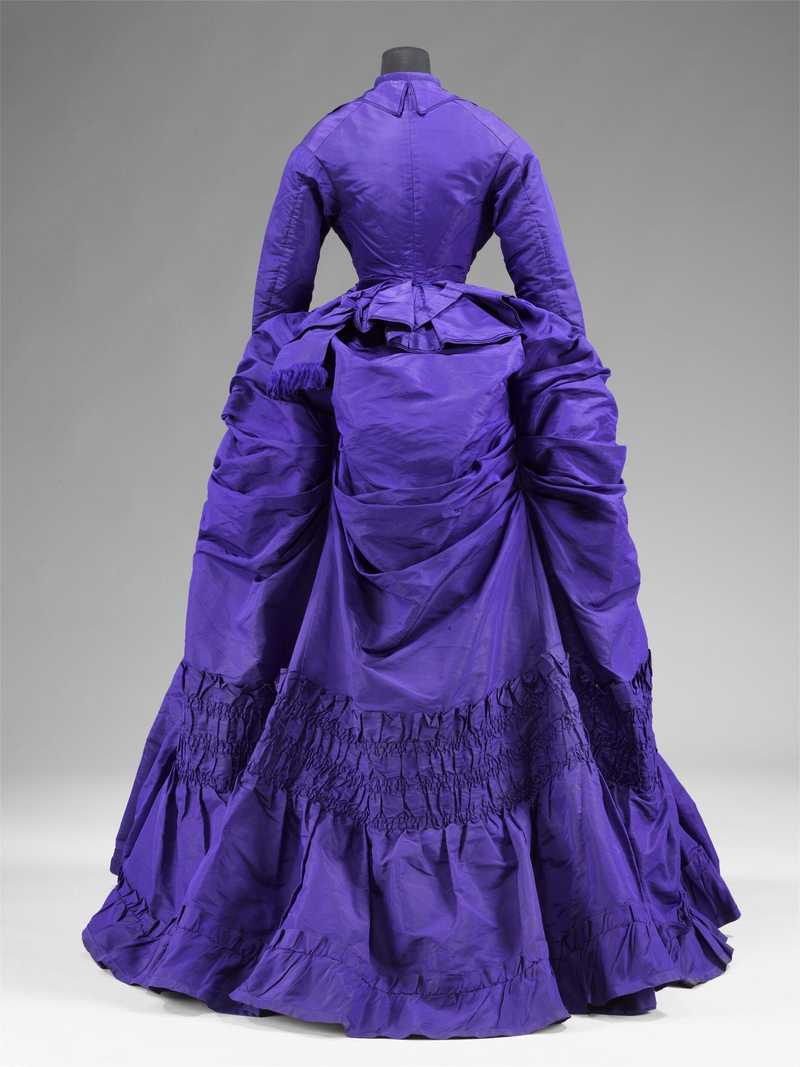 Bright purple victorian gown